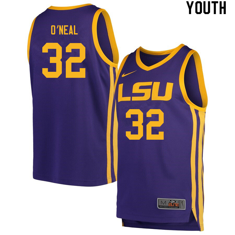 Youth #32 Shareef O'Neal LSU Tigers College Basketball Jerseys Sale-Retro